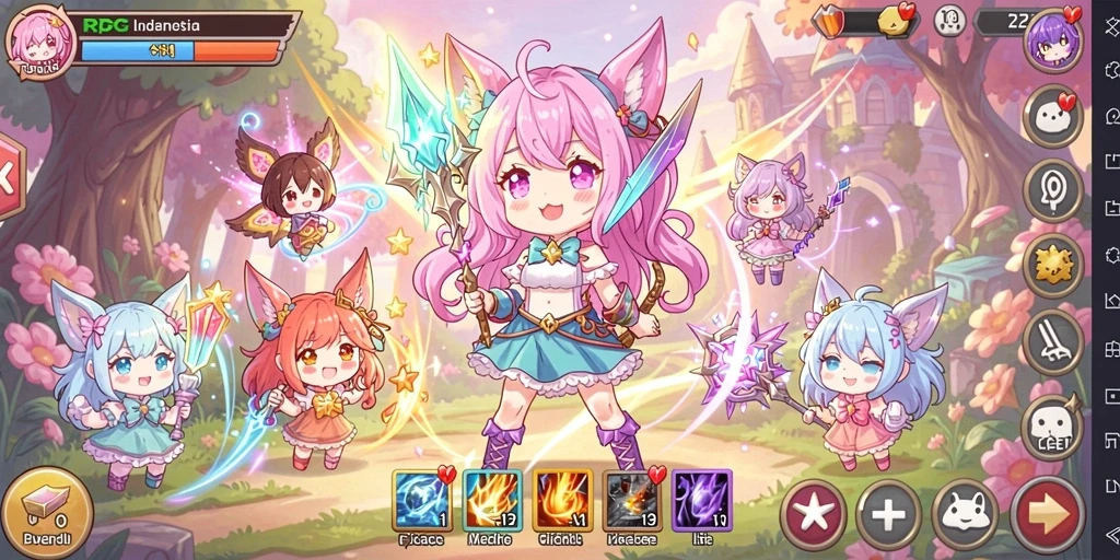 Screenshot menunjukkan fitur multiplayer berinteraksi dengan pemain lain.