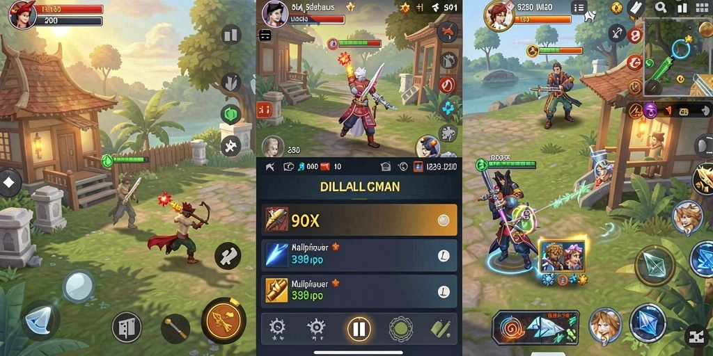Screenshot menampilkan fitur interaksi dengan pemain lain.